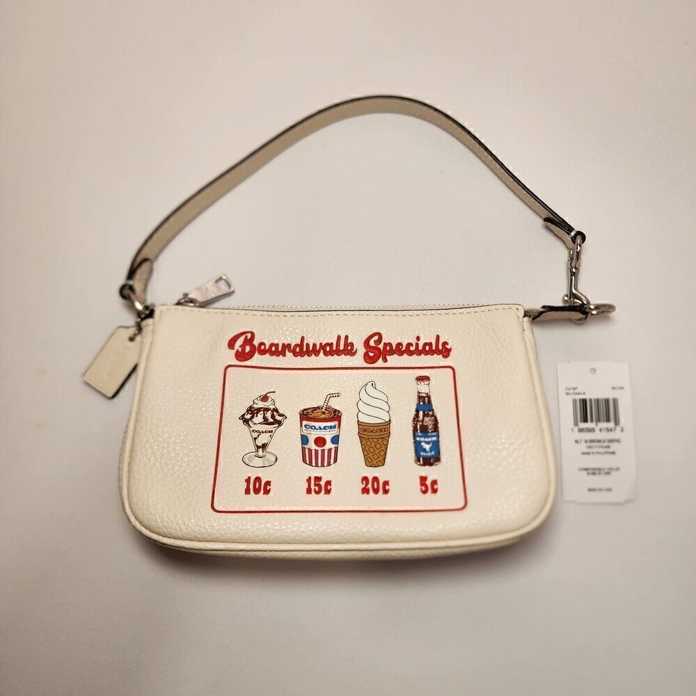 NWT Coach CU197 Nolita 19 With Boardwalk Graphic Ice Cream Chalk
